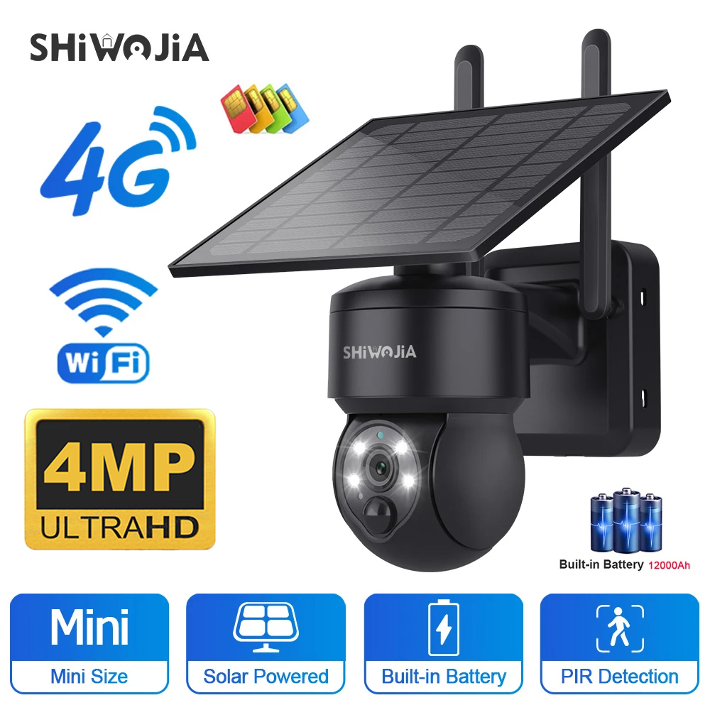 Home Office Zoom - SHIWOJIA kamera surya PTZ nirkabel WIFI,