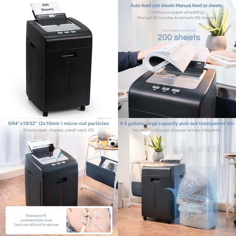 Paper Shredder Micro - Mesin Penghancur Kertas Heavy Auto Feed