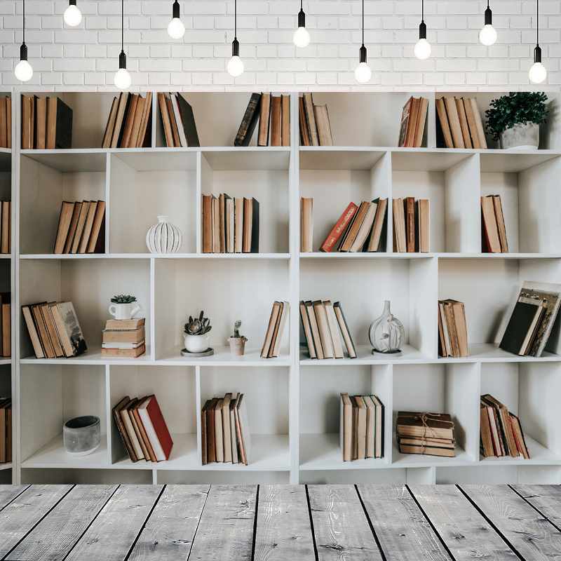 Home Office Zoom Background Free - Rak Buku Putih Latar Belakang Fotografi