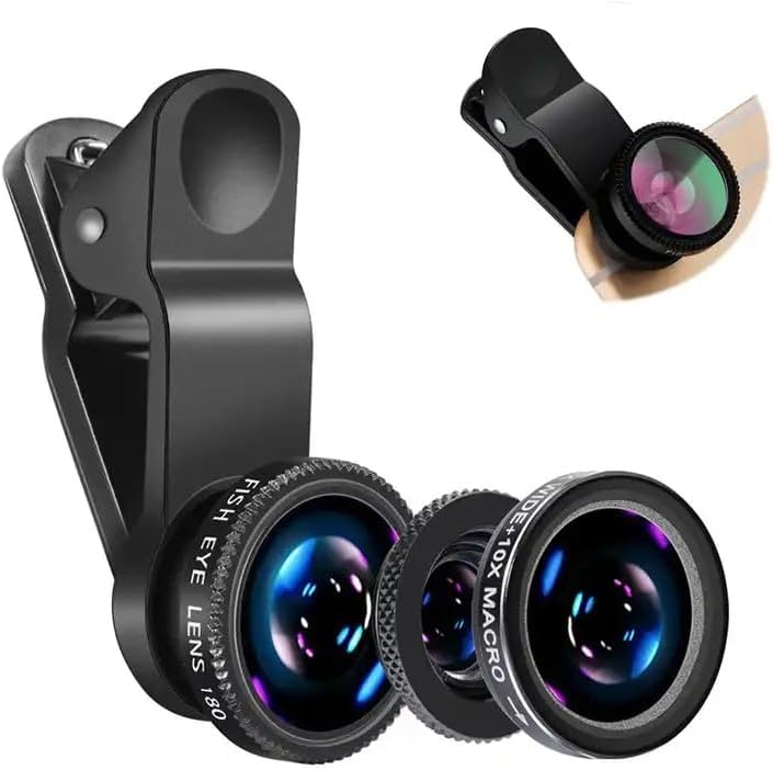 Home Office Zoom - Lensa Kamera Mikro 3in1 Fisheye Wide