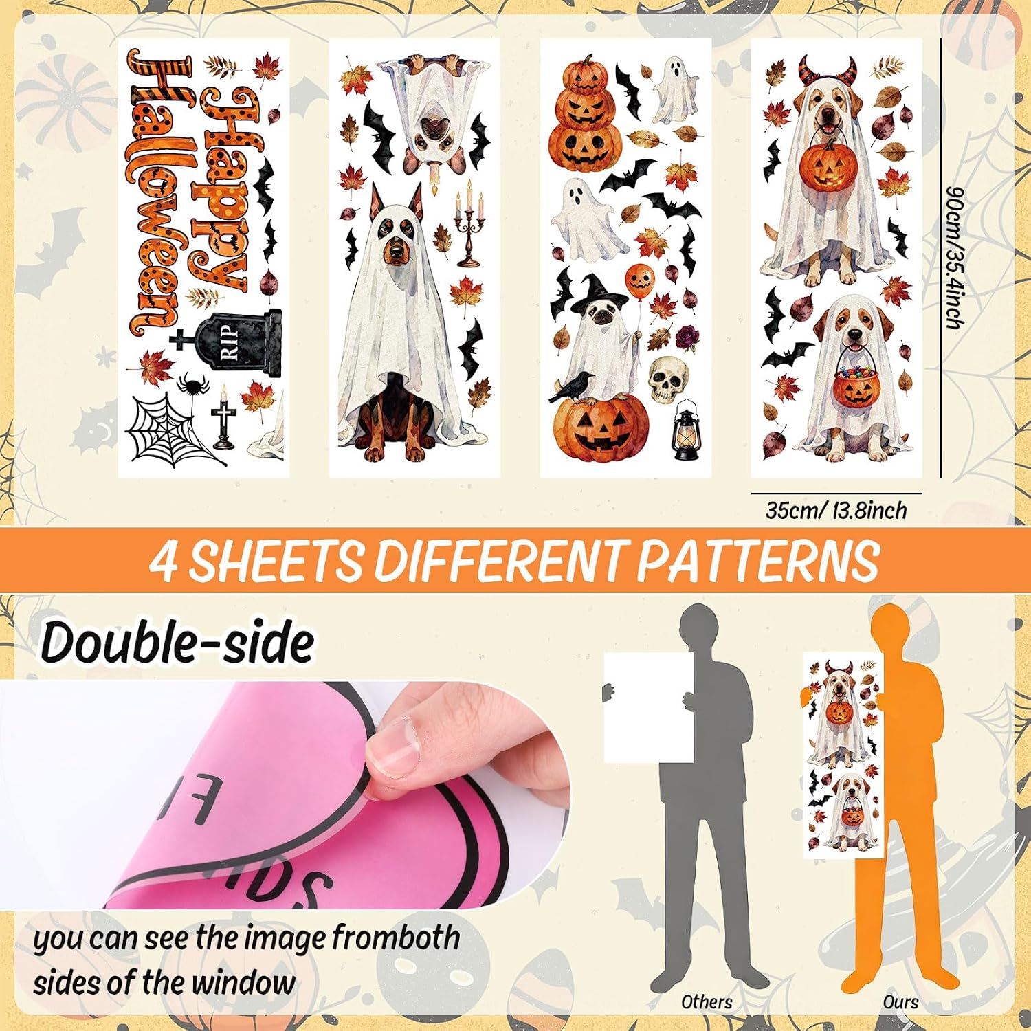 Stiker Jendela Bertema Hallowe - Home Office Windows ulasan dan harga
