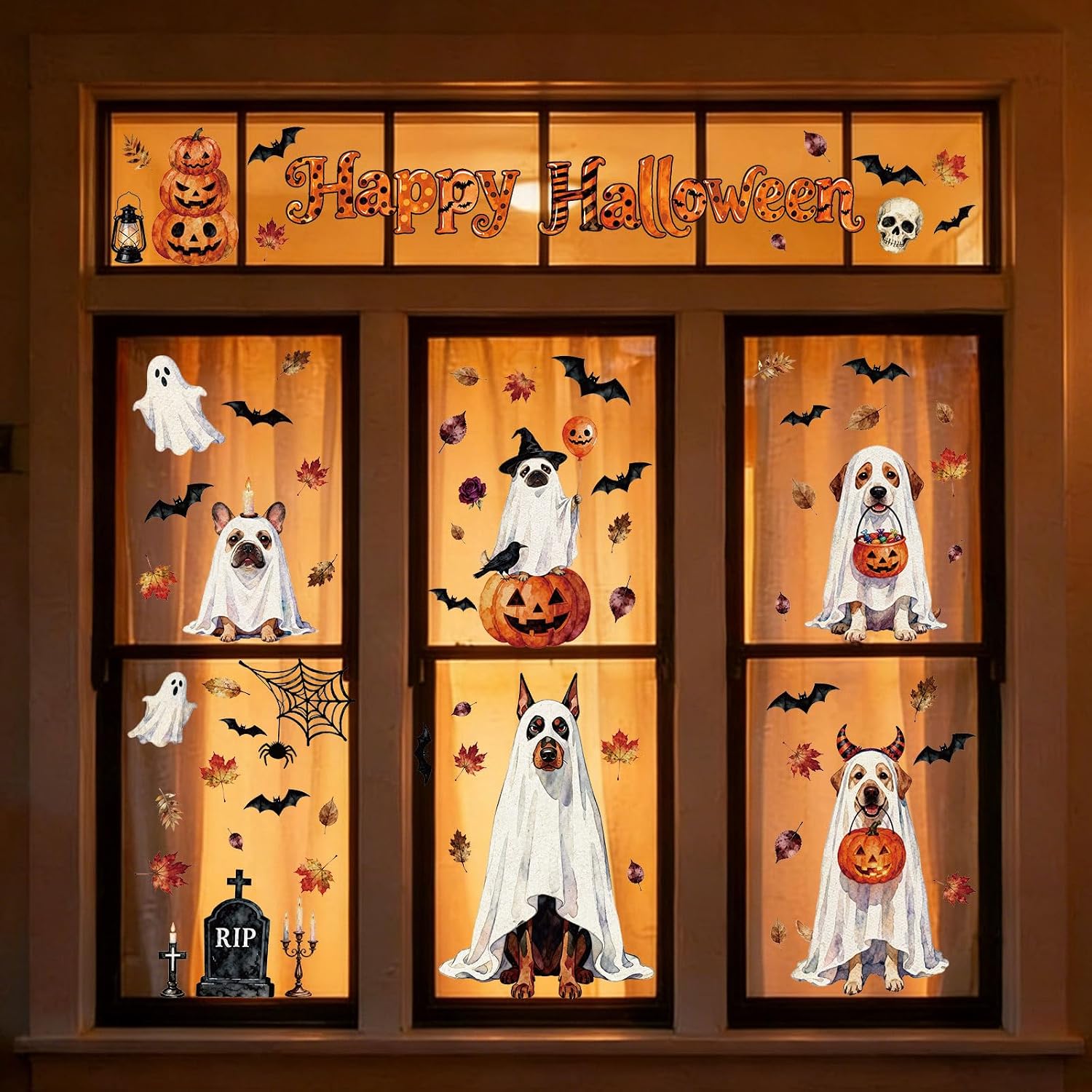 Stiker Jendela Bertema Hallowe - Home Office Windows ulasan dan harga