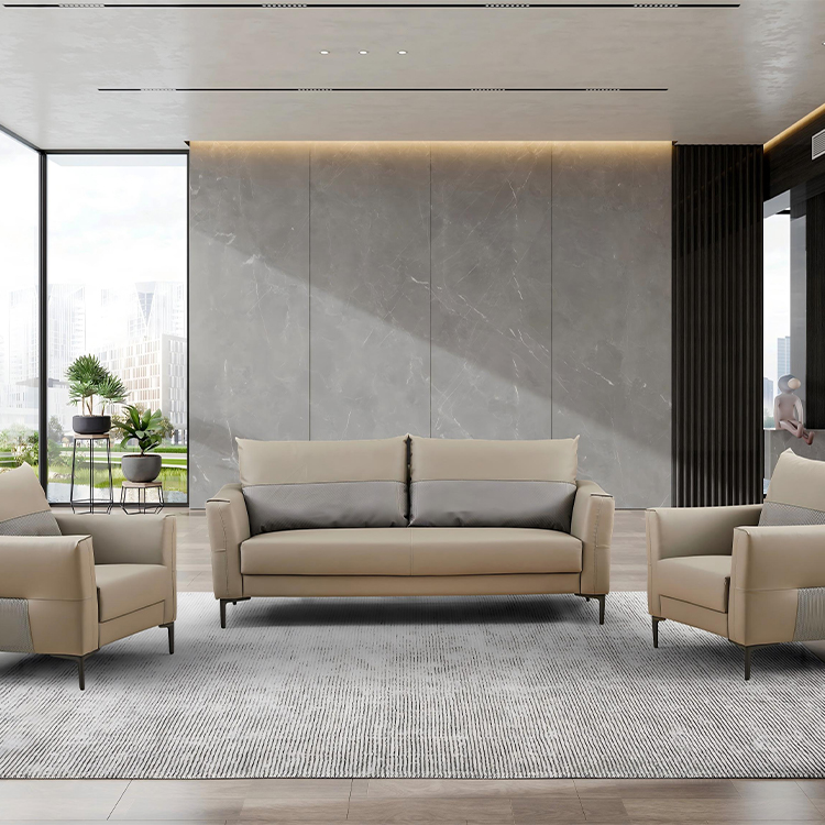 Set Sofa Kantor Kulit Modern u - Home Office Furniture Sets ulasan dan harga