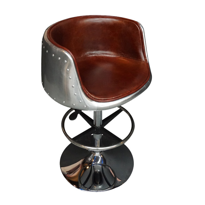 Kursi bar kulit bergaya retro  - Home Office Industrial Design ulasan dan harga
