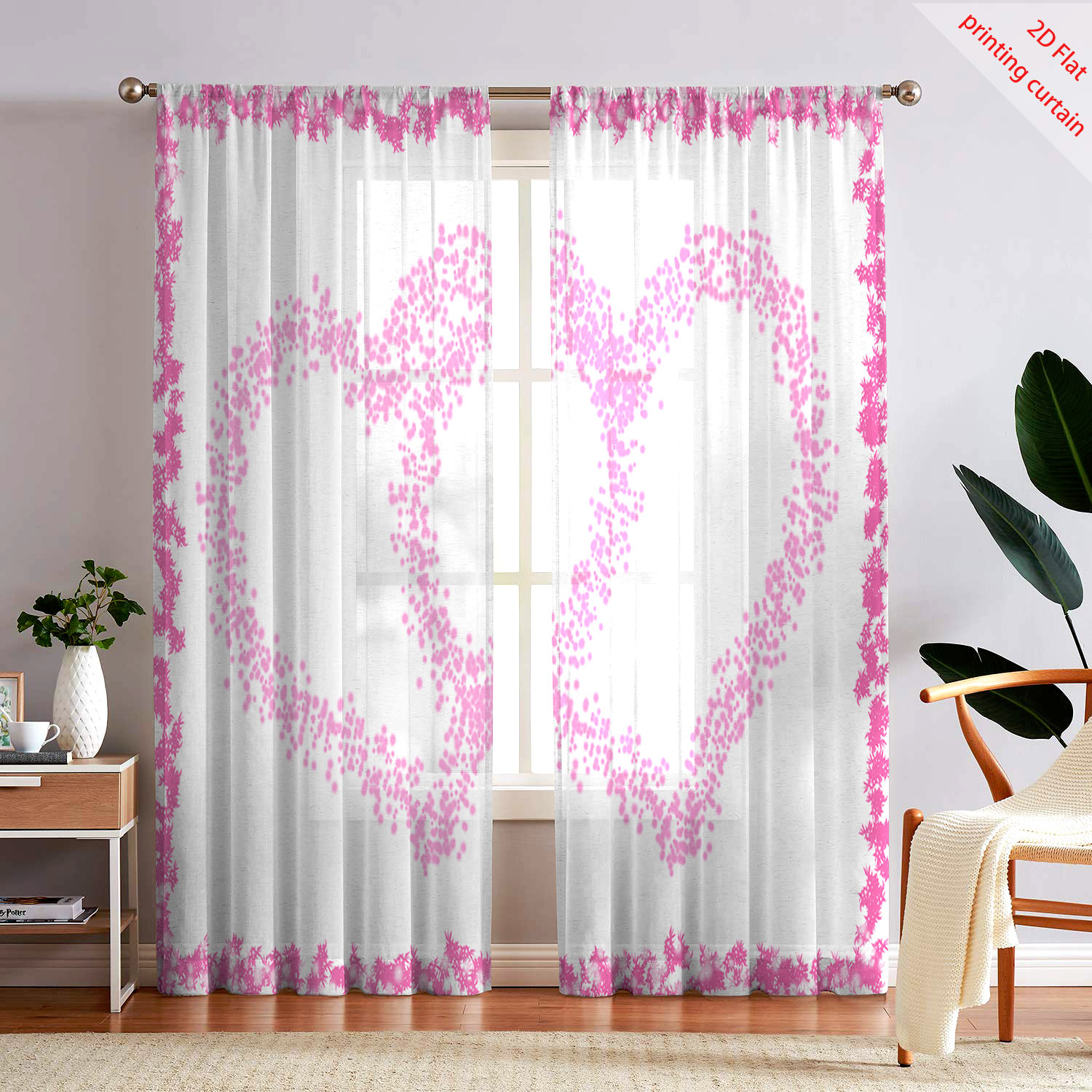 Tirai Kasa Transparan Bermotif - Home Office Windows ulasan dan harga