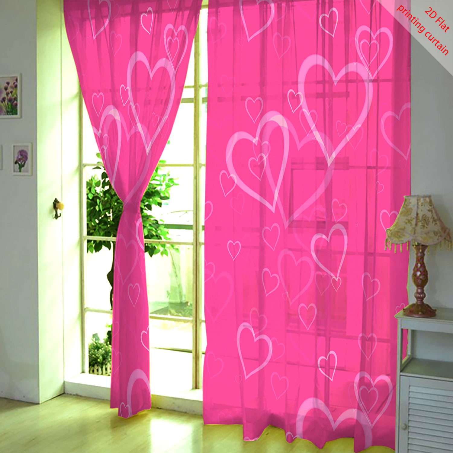 Tirai Kasa Transparan Bermotif - Home Office Windows ulasan dan harga