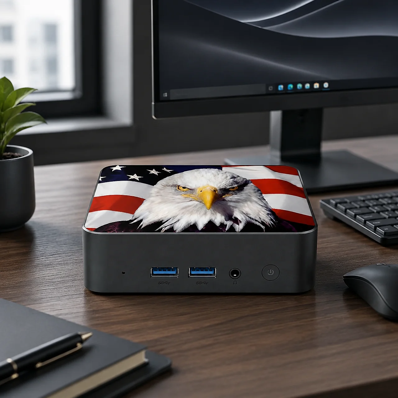Mini PC Bertema Bendera Kanada - Home Office Windows ulasan dan harga