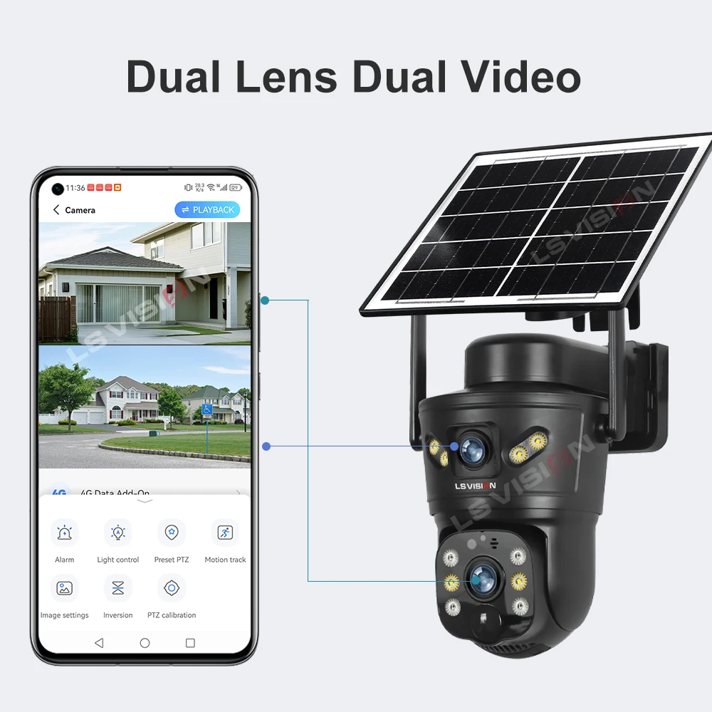 LS VISION Kamera Surya 8MP 4G  - Home Office Zoom ulasan dan harga