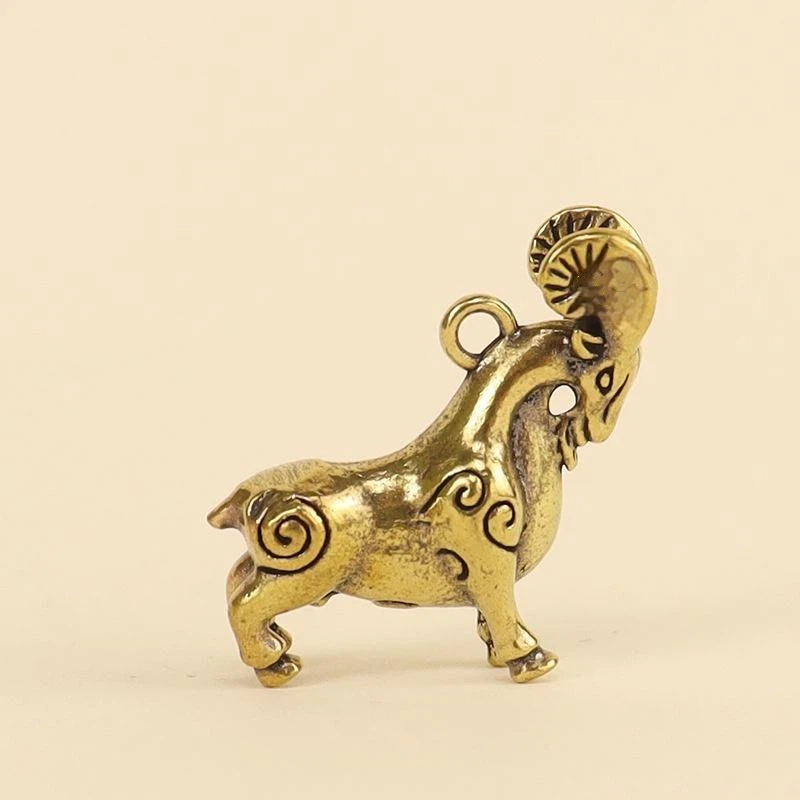 Ornamen Liontin Domba Kuningan - Office Table Home ulasan dan harga
