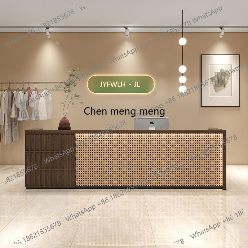 Meja Resepsionis Sambutan Desa - Home Office Industrial Design ulasan dan harga