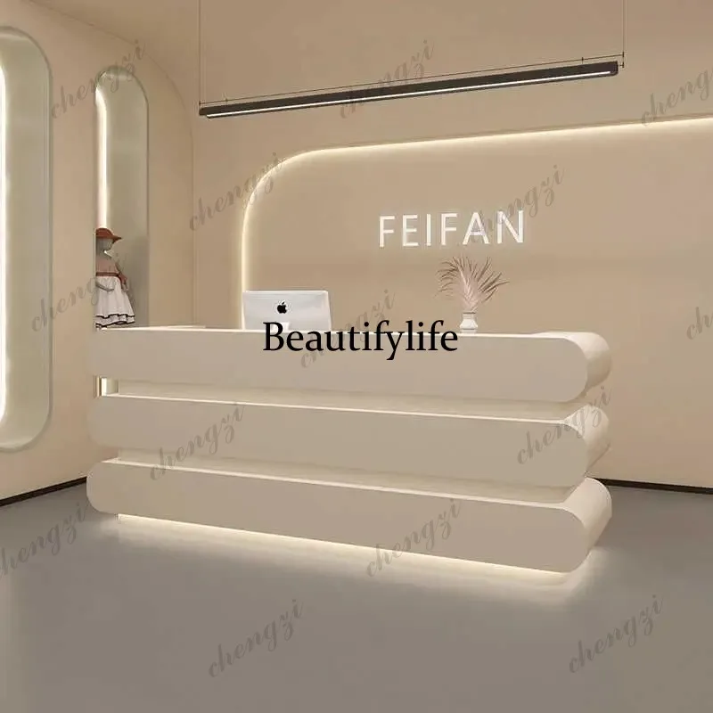 Meja Resepsionis Salon Bisnis  - Home Office Industrial Design ulasan dan harga