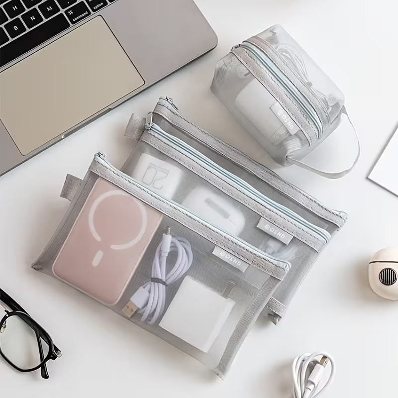 Tas Organizer Jaring Abu-abu – - Home Office Furniture Sets ulasan dan harga