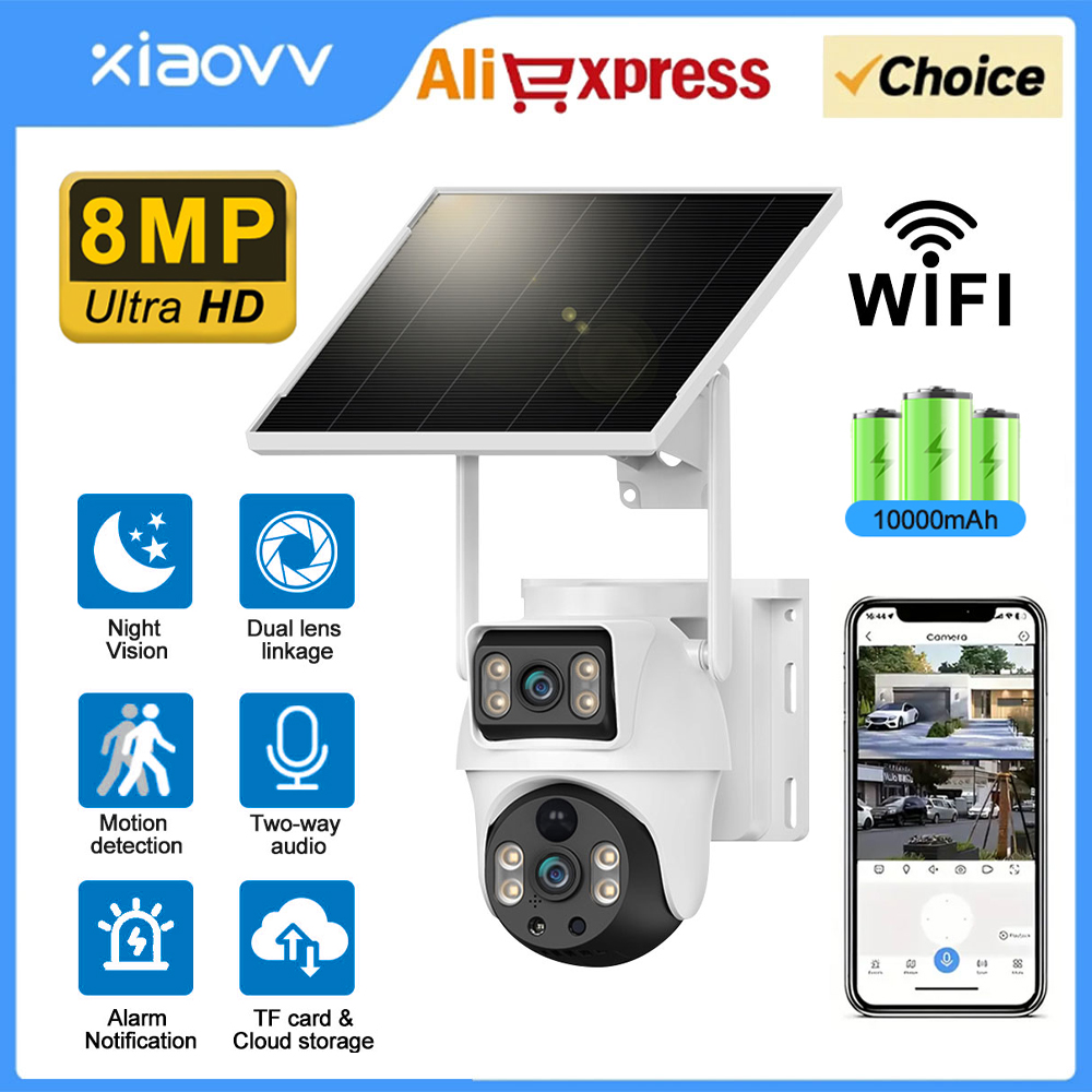 Kamera WiFi Tenaga Surya Lensa - Home Office Zoom ulasan dan harga